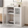 GJPXFR Mobiletto Per Nascondere Router E Modem, Mobile Portaoggetti Multimediale AV, Scatola WiFi Mobiletto Stereo, Porta Modem Da Terra Per Ordinata Dei Cavi(White,3-Tier 59x25x82cm)