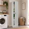 Dmora Nairn - Armadio Multiuso 1 Anta 3 Ripiani, Apertura Battente: 37x180h cm, Bianco