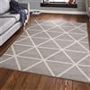 VIMODA - Tappeto per soggiorno, colore pastello, design a rombi, robusto, pelo corto, in diversi colori, colore: beige, dimensioni: 80 x 150 cm