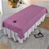 Morbuy Lenzuolo Impermeabile per Lettino da Massaggio Spa con Foro per Il Viso, in Morbido Poliestere Lavabili, Copertura Protettiva per Lettino da Massaggio di Bellezza (120x200cm,Viola)