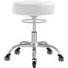 OUTMASTER Sgabello a rotelle, regolabile in altezza con sollevatore, schiuma spessa per un comfort morbido, sedia con ruote a 360°, portata fino a 180 kg, sgabello girevole per salon spa e casa