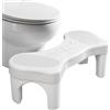 Rieoany Pedana WC per adulti, sgabello WC ergonomico, per un comfort di defecazione, 40 x 20 x 13,4 cm (Bianco)