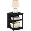 Furinno Camnus Tavolino da Salotto Moderno, Legno ingegnerizzato, Americano/Nero, 38.6(W) x 51.1(H) x 39.9(D) cm