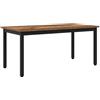 HKLGBVCR Tavolino rettangolare in legno di ingegneria e metallo 100x50x45 cm