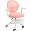 Goddlgjik Sedia da scrivania per bambini, altezza seduta 79-89 cm, girevole | con schienale e braccioli pieghevoli, sedia da apprendimento ergonomica, fino a 50 kg, per 5-12 ragazzi e ragazze