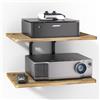 Alyoen Mensola per proiettore, supporto da parete a 2 livelli, supporto da parete per router, supporto per proiettore per lettori DVD, router, console di gioco, scatole per cavi, organizer da parete multiuso