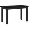 HKLGBVCR Tavolino rettangolare in legno composito e metallo, nero, 60x30x36 cm