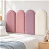 OJTOJT 4 pannelli murali 20x40 cm, per camera bimbi (Rosa cipria-Lavanda) | Wandkissen Kinderzimmer Selbstklebende, PU Wasserdicht Wandpaneel Gepolstert, 3D Wandpaneele Prallschutz für Schlafzimmer