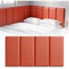 OJTOJT 4 pannelli murali 20x40 cm, per camera bimbi (Terracotta) | Wandkissen Kinderzimmer Selbstklebende, PU Wasserdicht Wandpaneel Gepolstert, 3D Wandpaneele Prallschutz für Schlafzimmer