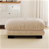 MOHUANG Design ottomano, squisito ed elegante: questo divano è realizzato in tessuto di ciniglia vintage, morbido, resistente ed elegante, marrone chiaro, caffè chiaro