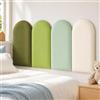OJTOJT 4 pannelli murali 20x40 cm, per camera bimbi (Verde menta-Crema) | Wandkissen Kinderzimmer Selbstklebende, PU Wasserdicht Wandpaneel Gepolstert, 3D Wandpaneele Prallschutz für Schlafzimmer