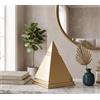 Generico Decorazione soprammobile Piramide Oro Design Moderno per Salotto, Soggiorno, Camera da Letto, Ingresso, cameretta, FM-7