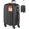 Monzana Valigia a Guscio Rigido M Trolley Lucchetto 4 Ruote Bagaglio Manico Telescopico Alluminio