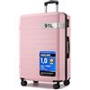 Shavont Valigia Grande 76 cm Trolley Rigida in ABS, Rosa | Guscio Rigido Leggero, 4 Ruote Doppie 360° Silenziose, Serratura Integrata, Interni Organizzati, Manico a 3 Livelli