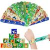 POPOYU 24 Pezzi Braccialetti di Schiaffo di,Braccialetti Slap per Bambini,Braccialetti per Bambini Decorazioni,,per Bambini