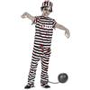 Funidelia | Costume da carcerato Zombie per Bambino Morto Vivente, Halloween, Horror - Costume per Bambini e Accessori per Feste, Carnevale e Halloween - Nero