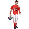 W WIDMANN MILANO Party Fashion - Costume da zombie per bambini, 2 pezzi | Giocatore di football americano, canotta e pantaloni, look da liceo per Halloween, Carnevale e feste a tema
