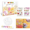 PRIMO Junior Kit - Pasta Modellabile Autoindurente Testata, Set 2 Panetti Simil Argilla da Modellare, Tempere 7 Colori per Bambini