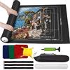 Zaloife Puzzle Mat 3000 Pezzi, Rotolo Puzzle Nero, Accessori Puzzle, Tappetino Puzzle in Feltro, Puzzle Roll Up, Puzzles Saver, Puzzle Pad, Tappeto Puzzle Portatile, Base Puzzle