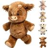 ZUMME Peluche Mucca Che Corre. 45cm Morbido Soffice con Zampe Mobili, Giocattolo Interattivo Antistress, Bambola Cartone Animato, Cuscino Decorazione Casa per Adulti (Marrone*1)