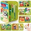 hahaland Busy Board Montessori 1 Anno, Libro Interattivo Sensoriale | Quiet Book Educativo, Giochi Montessori 1 2 3 Anni, Pannello di Feltro, Valigetta Didattica, Regalo Bambino, Fattoria