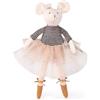 Generico Moulin Roty Pupazzo Topina Suzie La Petite École de Danse 26 cm | Ballerina con Tutù, Scarpette Dorate, Maglia a Righe, Peluche di Stoffa, Per Bambini
