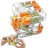 YUVATERA Labyrinth 3d Puzzle Maze Cube,Grande Cubo Labirinto 3D,Giocattolo Labirinto di Biglie 3D,Giocattolo Per Allenare La Consapevolezza Spaziale,Brain Training Logic Game (Orange)