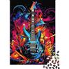 JZBQWGFHMVLD Chitarra Elettrica Puzzle 1000 Pezzi per Adulti Arte Astratta Colorata Gioco di Puzzle 1000 Pezzi Relax Casa Decorazione Regalo 38x26cm/1000pcs