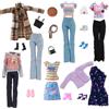Carreuty 16 vestiti e accessori per bambole da 29,2 cm, 1 cappotto a quadri, 1 abbigliamento sportivo, 2 set invernali, 2 vestiti casual, 1 tasche, 6 scarpe, 2 cappelli, sciarpe, regalo casuale per ragazze