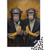 JZBQWGFHMVLD Scimpanzé Gentleman Animale Divertente Puzzle 1000 Pezzi Carta per Adulti Tema Banana Relax Casa Regalo Famiglia Concentrazione 38x26cm/1000pcs