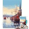 JIANGENNF Puzzle da 1000 pezzi per adulti con poster di Istanbul, gioco rompicapo, decorazione per la casa, compleanno e Natale 50x75cm