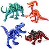Dutown Set 4 Scheletri Dinosauro Stampati 3D, Figure Articolate con Mascelle Regolabili, Giocattolo Fidget, Decorazione Scrivania Regalo Bambini 3+