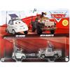 Mattel Games Cars Disney Pixar Pack 2 Auto metallo 1:55 - Die Cast Ken Enginoki & Roadritter