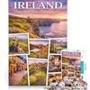 JIANGENNF Puzzle per ragazzi da 1000 pezzi a tema Fuga in Irlanda, giocattolo educativo, divertente e spiritoso, compleanno e Natale 38x26cm