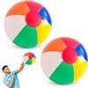 EBHO 2 Pezzi Palla Gonfiabile,Palla Gonfiabile Bambini,PVC Rinforzato,Solido e Durevole,Per Piscina,Giocattolo Estivo per Feste in Piscina