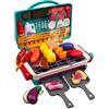 Generic Set da Gioco per Barbecue per Bambini, 35 Pezzi/Set, di Giocattoli da Cucina Simulati per Alimenti Che cambiano Colore, con Fumo e Luce, Accessori da Cucina Divertenti in 2 modalità per Ragazze
