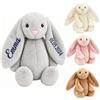 SJZUISL Peluche Personalizzato, Peluche Coniglio personalizzato con nome a scelta | Misura per Bambini e Adulti Coniglietto di Peluche 30 cm con Testo Regalo Compleanno Pasqua Natale