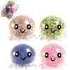 Cutefat Set da 4 Palpe Antistress a Forma di Polipo - Palline Luminescenti Glow-in-the-Dark, Giocattolo Sensoriale, Gioco a Forma di Polpo per Bambini e Adulti, Comprimibili, Elastiche