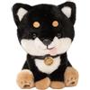 HOMEXYLYL Shiba Inu - Peluche a forma di cane (nero, seduto)