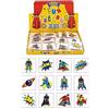 HENBRANDT 24 - Tatuaggi da Supereroe, Multicolore, Pack of 24