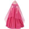 Yjcnelcr Adorabile abito da sposa per bambole da 15,2 cm, colore rosso rosa | Abiti da sposa facili da cambiare occasioni con tessuto confortevole ideale per regali