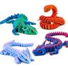Dutown Set 4 Animali 3D Stampati, Figure Articolate con Giunture Mobili, Lucertola Serpente Drago e Creature Fantastiche, Fidget Toy Sensoriale, Decorazione da Scrivania e Regalo per Bambini da 3 Anni