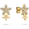 Tamaris Orecchini da donna in acciaio inox con motivo floreale | Impermeabile, delicato sulla pelle, 1,6 cm, zirconi scintillanti