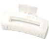 QinGoo Grande Mollettone per Capelli Donna Artiglio per Capelli Clip per Capelli Pinza per Capelli, Accessorio per Capelli 1 Pezzo, 10cm, Bianco