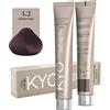 KYO Colore per capelli 100ml + ossigeno 150 ml by kyo, AMMONIA FREE E PPD FREE con collagene Marino e cheratina (4.2 Castano Viola)