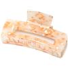 QinGoo Grande Mollettone per Capelli Donna Artiglio per Capelli Clip per Capelli Pinza per Capelli, Accessorio per Capelli 1 Pezzo, 10cm, Arancione