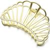 QinGoo Grande Mollettone per Capelli Donna in Metallo Artiglio per Capelli Clip per Capelli Pinza per Capelli, Accessorio per Capelli, 1 Pezzo, 10cm, Oro Opaco