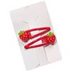 HUANIZI Fermagli per capelli 3D a forma di fragola antiscivolo con clip per frutta in resina clip laterali dolci accessori per coda di cavallo supporto per coda di cavallo Cartoo