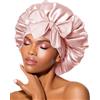BONNET QUEEN Cuffia Seta Capelli Notte Regolabili Cuffia Capelli Ricci Bonnet con Lacci Lunghi Morbida e Protettiva