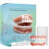 APFJIP 1 Set Denti Finti Da Applicare Da Soli, Dentiera Finta Naturale, Faccette Dentali Universali Superiore E Inferiore,Provvisoria Denti Finti Per Uomini E Donne Di Denti Imperfetti(A)